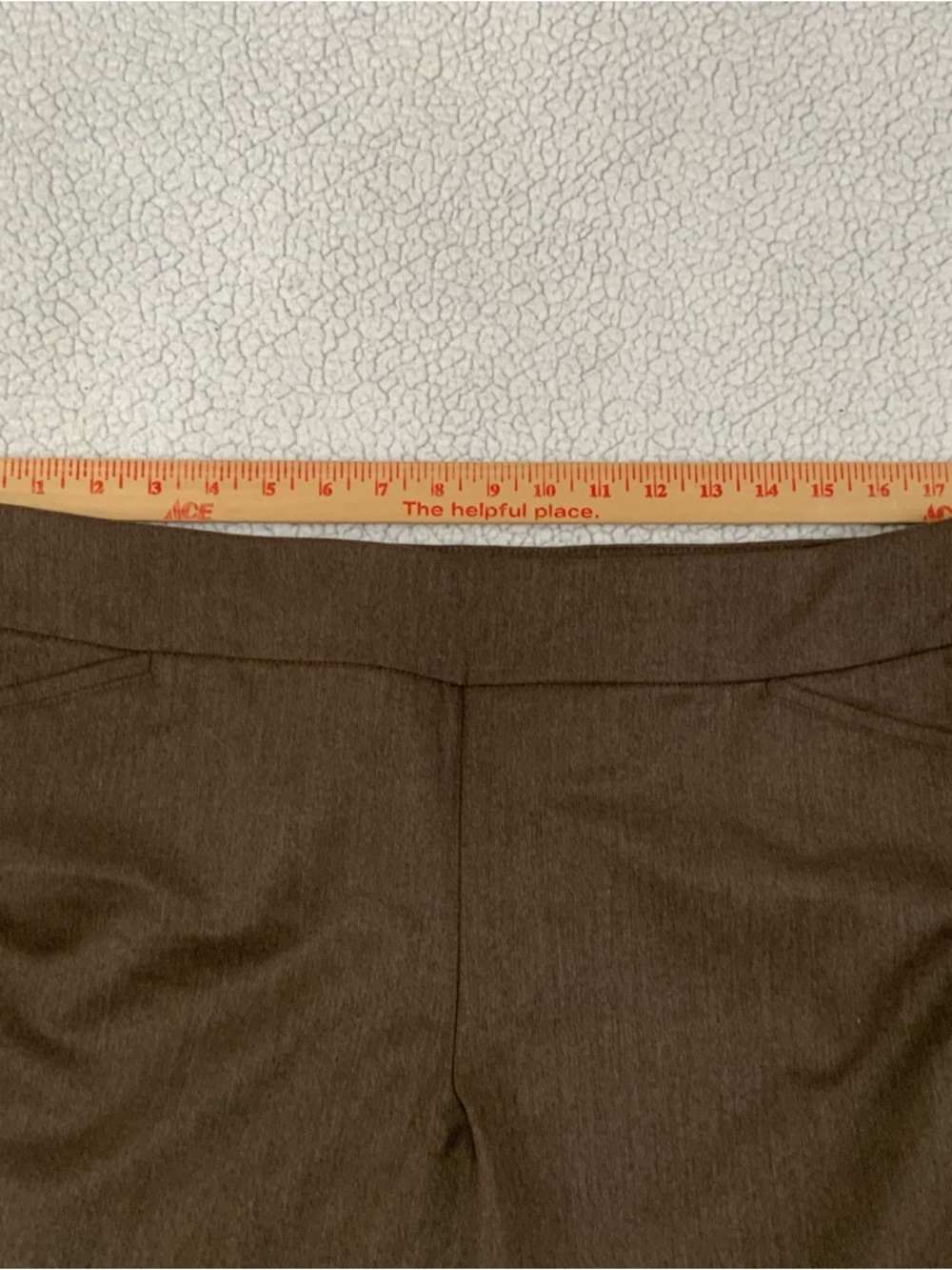 Talbots Petites Elastic Waist Pull On Pants 16P Stretch Brown Office To Casual - Picture 5 of 13